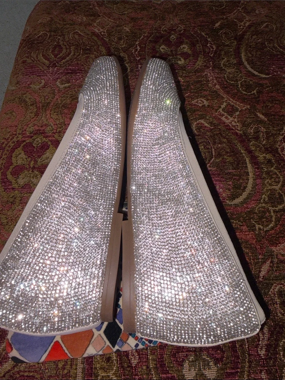 Abeo Crystal-Embellished Pale Pink Ballet Flats